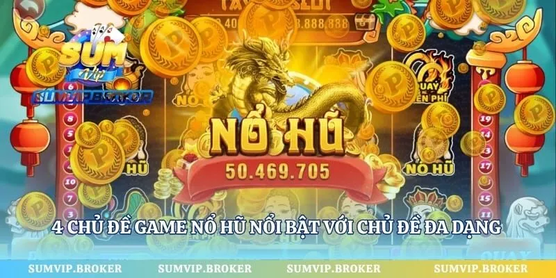 4 chủ đề game nổ hũ nổi bật với chủ đề đa dạng tại cổng game