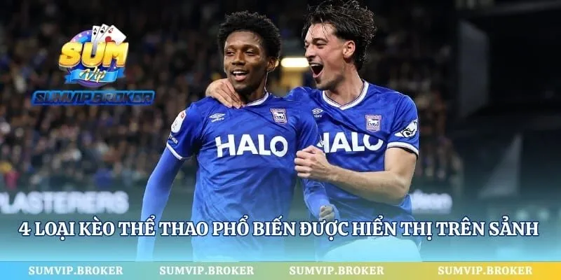 4 loại kèo thể thao phổ biến được hiển thị trên sảnh trực tuyến