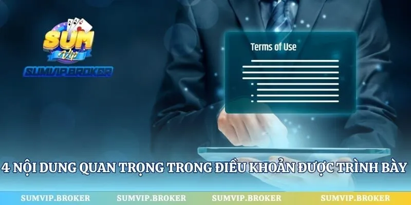 4 nội dung quan trọng trong điều khoản được trình bày rõ ràng