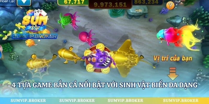 4 tựa game bắn cá nổi bật với sinh vật biển đa dạng