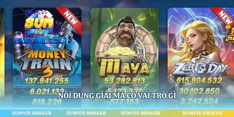 Nội dung giải mã có vai trò gì